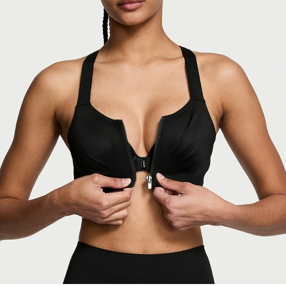 Jockey Other - Jockey Black Zip-Front Sports Bra